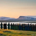 아이슬란드 독립운동과 역사적 배경 - The Ancient Althing in Þingvellir**
"A wide, majestic landscape shot of Þingvellir National Park in...