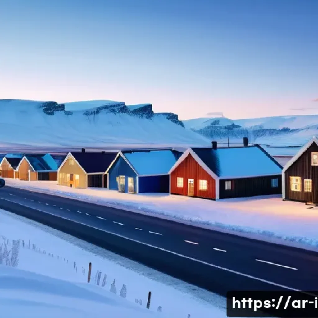아이슬란드에서 발생한 유명 범죄 사건 - A serene Icelandic village scene during early evening, showcasing a close-knit community with tradit...