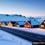 아이슬란드에서 발생한 유명 범죄 사건 - A serene Icelandic village scene during early evening, showcasing a close-knit community with tradit...
