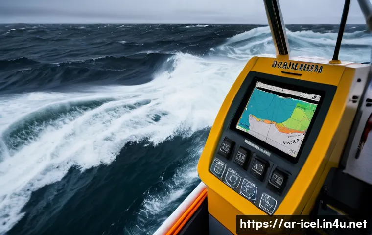 아이슬란드 수산업과 수출품 - A detailed scene of an Icelandic fishing boat navigating the Atlantic Ocean during harsh weather con...